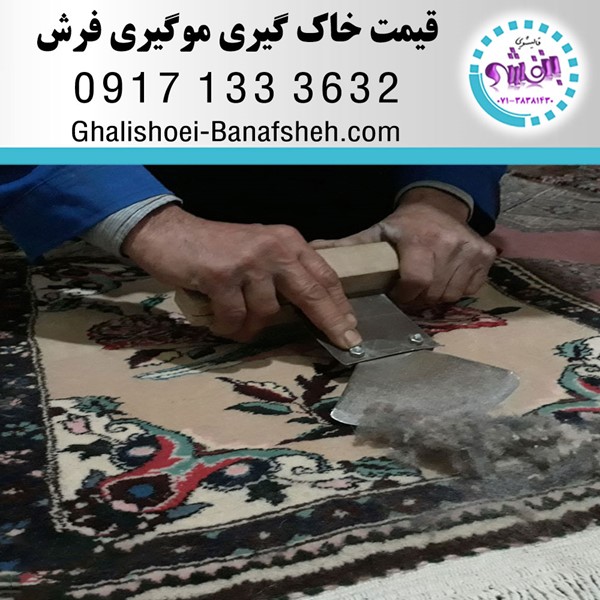 قیمت خاک گیری موگیری یک متر مربع فرش در شیراز طبق کارشناسی و توافقی می باشد.